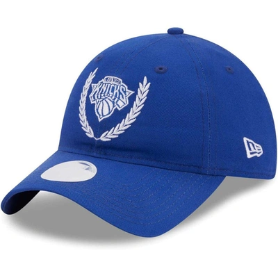 New Era Blue New York Knicks Leaves 9twenty Adjustable Hat