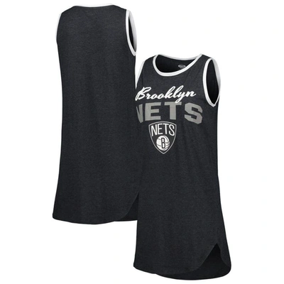 Concepts Sport Black Brooklyn Nets Sleeveless Nightshirt