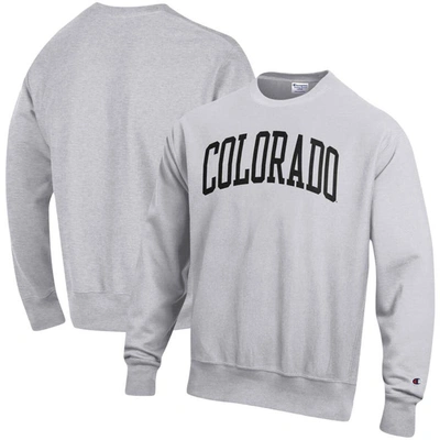 Champion Heathered Gray Colorado Buffaloes Arch Reverse Weave Pullover Sweatshirt