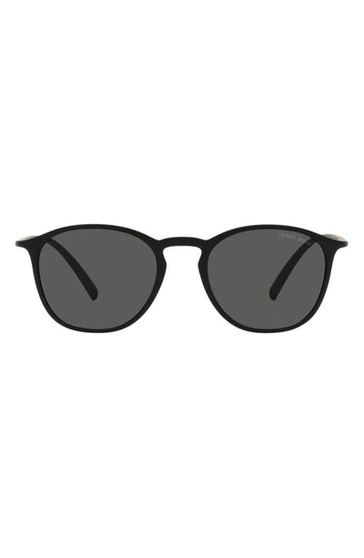 Armani Exchange 52mm Square Sunglasses In Matte Black