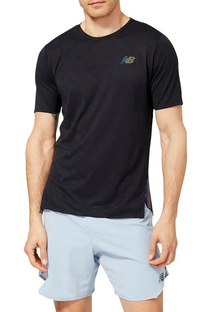 New Balance Q Speed Icex Jacquard T-shirt In Black