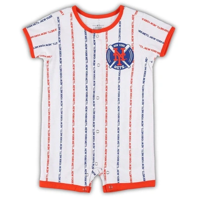 Outerstuff Babies' Infant White New York Mets Ball Hitter Coverall