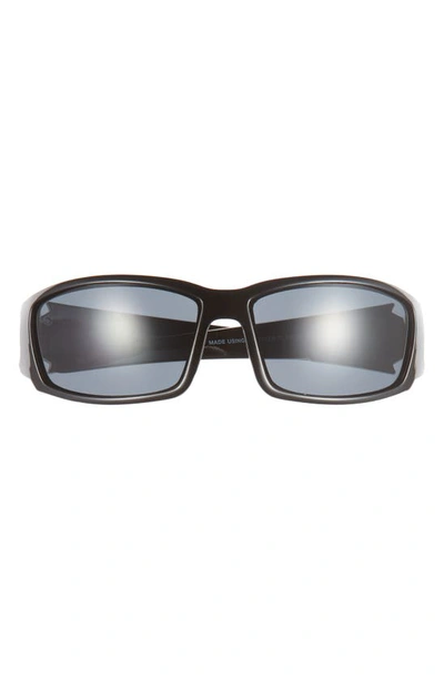 Aire Scorpian 66mm Wrap Sport Sunglasses In Black / Smoke Mono