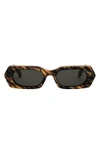 Celine Bold 3 Dots 51mm Rectangular Sunglasses In Shiny Animal