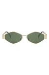 Celine Triomphe 54mm Geometric Sunglasses In Shiny Endura Gold