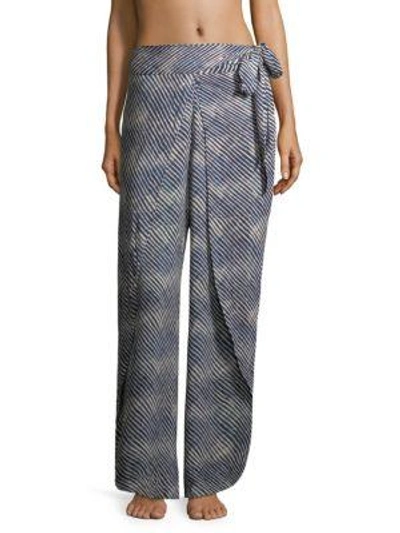 Vix By Paula Hermanny Corales Striped Pants In Blue