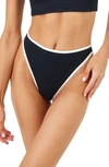 L*space Nora Bitsy Bikini Bottoms In Black Cream