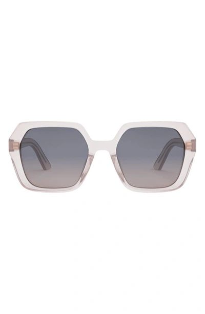 Dior Midnight 56mm Gradient Square Sunglasses In Matte Pink / Gradient Roviex