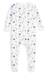 1212 Babies' The Organic Fitted Organic Cotton One-piece Pajamas In Batter Up