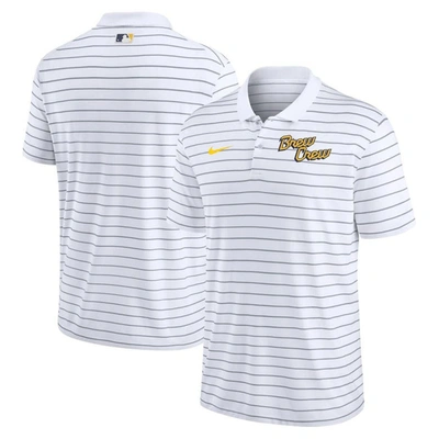 Nike White Milwaukee Brewers City Connect Victory Performance Polo