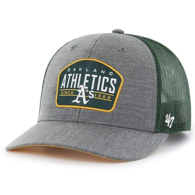 47 ' Charcoal Oakland Athletics Slate Trucker Snapback Hat