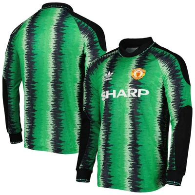 Adidas Originals Green Manchester United 90 Goalkeeper Replica Jersey