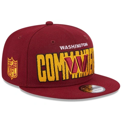 New Era Burgundy Washington Commanders 2023 Nfl Draft 9fifty Snapback Adjustable Hat