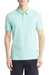 Hugo Boss Pallas Cotton Polo In Blue