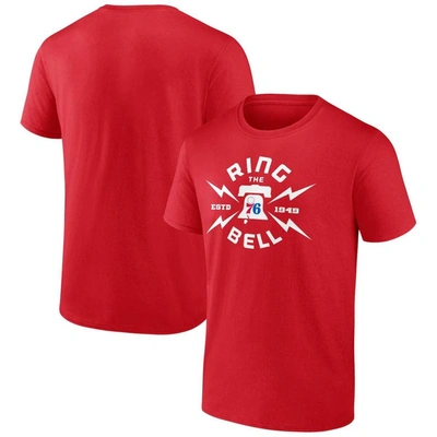 Fanatics Branded Red Philadelphia 76ers Hometown Originals Huddle T-shirt