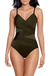 Miraclesuit Network Mystique Underwire One-piece Swimsuit In Nori
