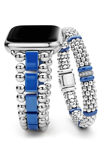 Lagos Smart Caviar Apple Watch® Watchband & Bracelet Set In Blue