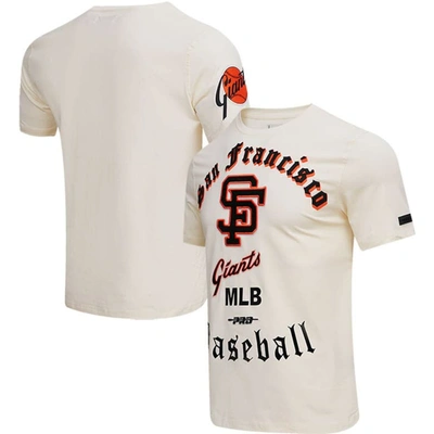 Pro Standard Cream San Francisco Giants Cooperstown Collection Old English T-shirt