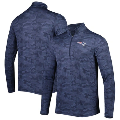 Antigua Navy New England Patriots Brigade Quarter-zip Sweatshirt