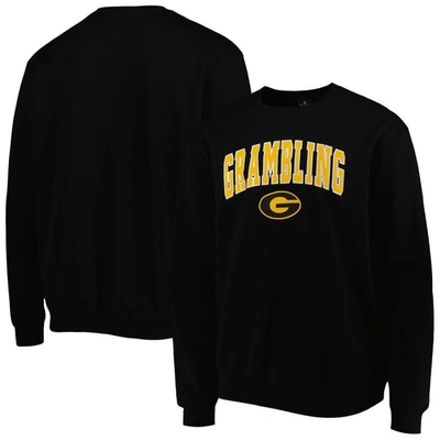 Colosseum Black Grambling Tigers Arch Over Logo Pullover Sweatshirt