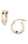 Bony Levy 14k Gold Beveled Edge Hoop Earrings In 14ky