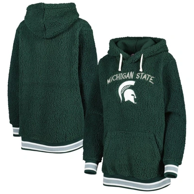 G-iii 4her By Carl Banks Green Michigan State Spartans Game Over Sherpa Pullover Hoodie