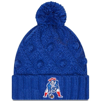 New Era Royal New England Patriots Toasty Cuffed Knit Hat With Pom