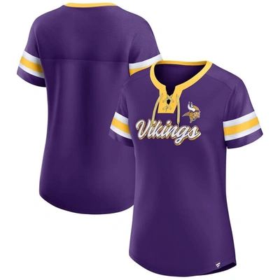 Fanatics Branded Purple Minnesota Vikings Original State Lace-up T-shirt