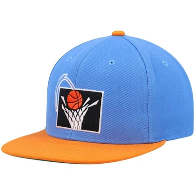 Mitchell & Ness Men's  Blue And Orange Cleveland Cavaliers Hardwood Classics Team Two-tone 2.0 Snapba In Blue,orange