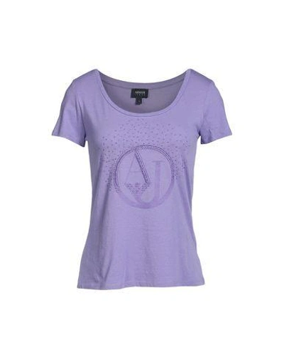 Armani Jeans T-shirt In Light Purple