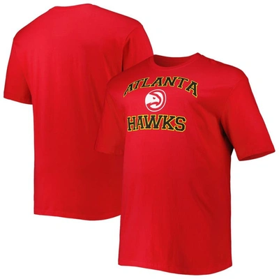 Profile Men's Red Atlanta Hawks Big And Tall Heart And Soul T-shirt