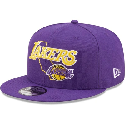 New Era Purple Los Angeles Lakers Team State 9fifty Snapback Hat