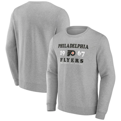 Fanatics Branded Heather Charcoal Philadelphia Flyers Fierce Competitor Pullover Sweatshirt