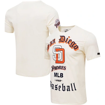 Pro Standard Cream San Diego Padres Cooperstown Collection Old English T-shirt