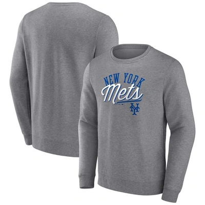 Fanatics Branded Gray New York Mets Simplicity Pullover Sweatshirt
