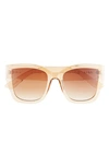 Aire Haedus 53mm Gradient Square Sunglasses In Nude / Brown Grad