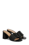 Saint G Bethany Block Heel Slide Sandal In Black