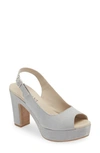 Cordani Tyler Peep Toe Slingback Pump In Pearla Suede