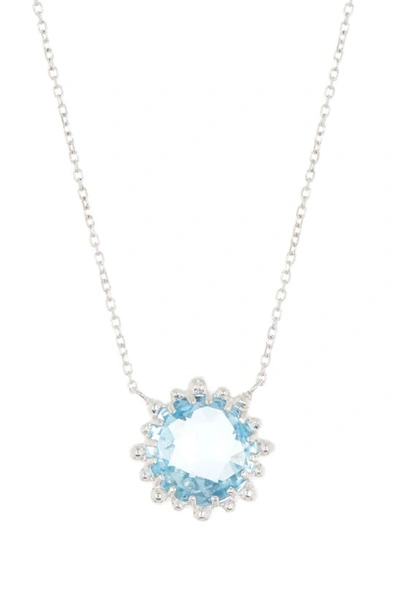 Anzie Sterling Silver & Blue Topaz Pendant Necklace