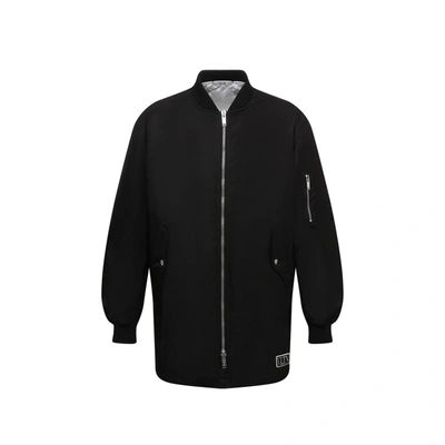 Valentino Zipped Logo Jacket In Black