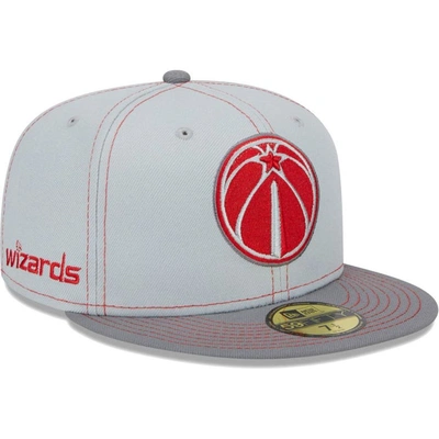 New Era Gray Washington Wizards Color Pop 59fifty Fitted Hat