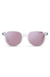 Dior In 54mm Round Sunglasses In Crystal / Violet