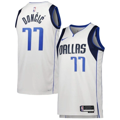 Nike Unisex  Luka Doncic White Dallas Mavericks Swingman Jersey