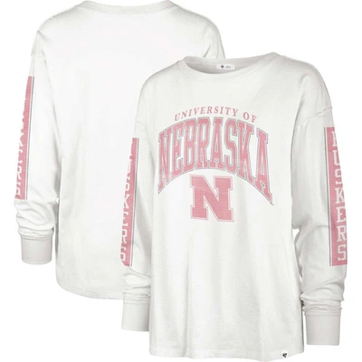 47 ' White Nebraska Huskers Statement Soa 3-hit Long Sleeve T-shirt