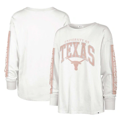 47 ' Cream Texas Longhorns Statement Soa 3-hit Long Sleeve T-shirt In White
