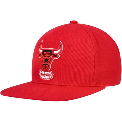 Mitchell & Ness Men's  Red Chicago Bulls Hardwood Classics Mvp Team Ground 2.0 Fitted Hat
