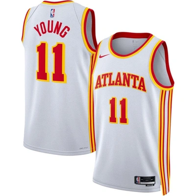Nike Unisex  Trae Young White Atlanta Hawks Swingman Jersey