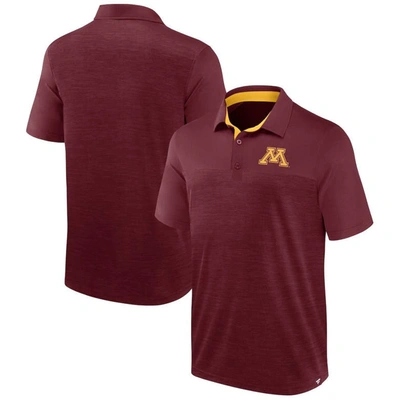 Fanatics Branded Heather Maroon Minnesota Golden Gophers Classic Homefield Polo