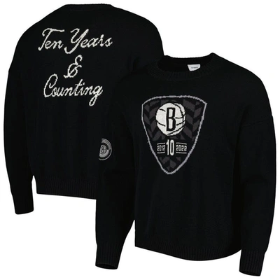 Authmade Black Brooklyn Nets 10th Anniversary Pullover Sweater