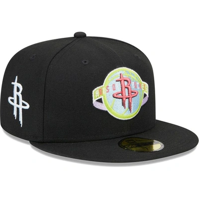 New Era Black Houston Rockets Color Pack 59fifty Fitted Hat